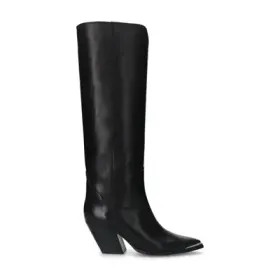 Schwarze Cowboystiefel aus Leder Schwarze Cowboystiefel aus Leder